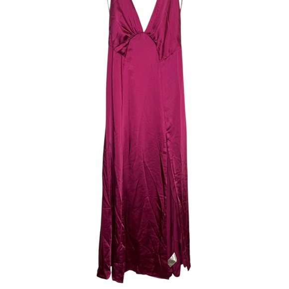 Free People Dance Till Dawn Satin Maxi Halter Maxi Dress, NWT, Large, Rose - Picture 4 of 16
